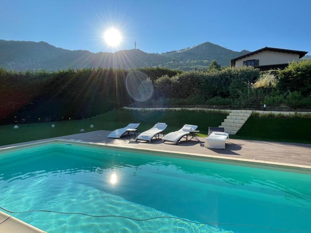 Villa Siciliana Con Piscina E Vista Panoramica Sul Mare Borgetto Zewnętrze zdjęcie